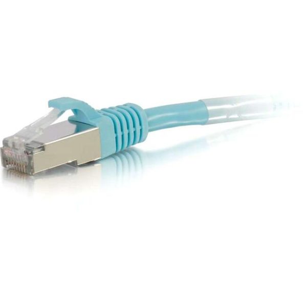 C2G-10ft Cat6a Snagless Shielded (STP) Network Patch Cable - Aqua For Discount